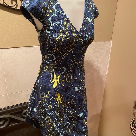 Tracy Reese Petites Paisley Short Sleeve Dress 0P - Picture 5 of 10